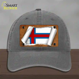 Faroe Islands Flag Scroll Novelty License Plate Hat Unconstructed Cotton / Charcoal