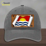 Kiribati Flag Scroll Novelty License Plate Hat Unconstructed Cotton / Charcoal