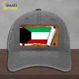 Kuwait Flag Scroll Novelty License Plate Hat Unconstructed Cotton / Charcoal