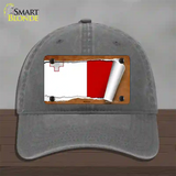 Malta Flag Scroll Novelty License Plate Hat Unconstructed Cotton / Charcoal