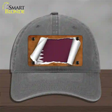 Qatar Flag Scroll Novelty License Plate Hat Unconstructed Cotton / Charcoal