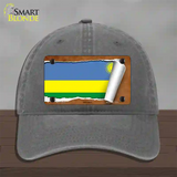 Rwanda Flag Scroll Novelty License Plate Hat Unconstructed Cotton / Charcoal