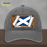 Scotland Flag Scroll Novelty License Plate Hat Unconstructed Cotton / Charcoal