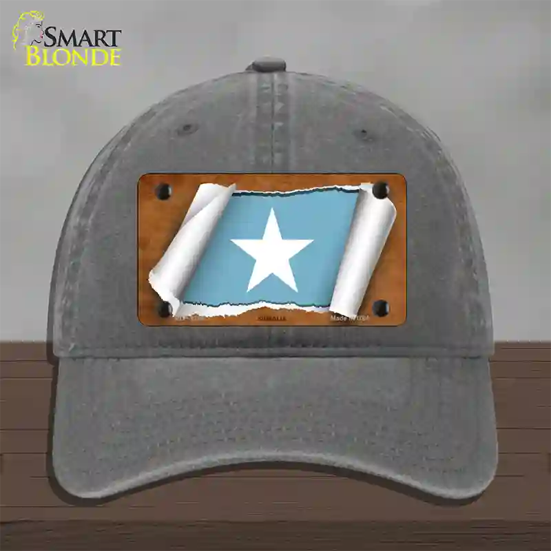 Somalia Flag Scroll Novelty License Plate Hat Unconstructed Cotton / Charcoal