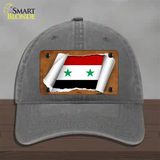 Syria Flag Scroll Novelty License Plate Hat Unconstructed Cotton / Charcoal