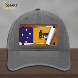 Australian Capital Flag Scroll Novelty License Plate Hat Unconstructed Cotton / Charcoal