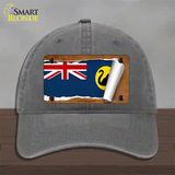 West Australia Flag Scroll Novelty License Plate Hat Unconstructed Cotton / Charcoal