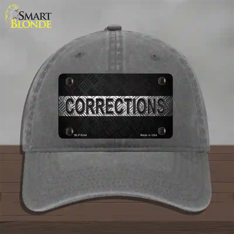 Corrections Novelty License Plate Hat Unconstructed Cotton / Charcoal