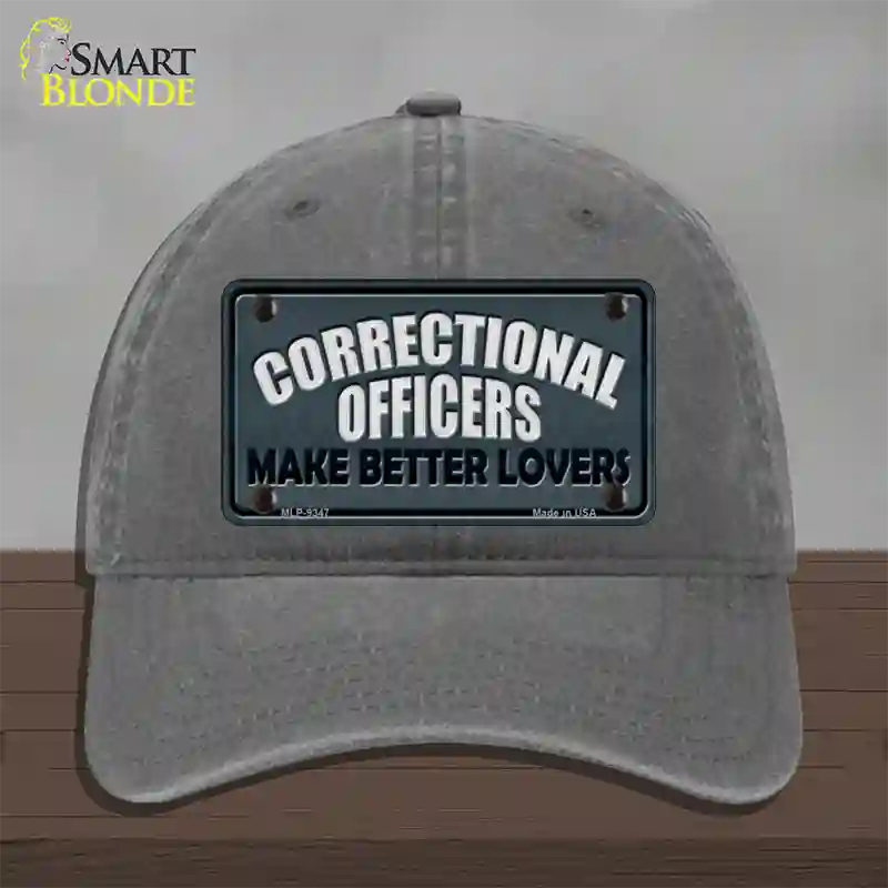 Corrections Officer Better Lover Novelty License Plate Hat Unconstructed Cotton / Charcoal