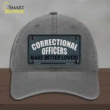 Corrections Officer Better Lover Novelty License Plate Hat Unconstructed Cotton / Charcoal