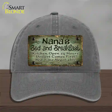 Nanas Bed And Breakfast Novelty License Plate Hat Unconstructed Cotton / Charcoal