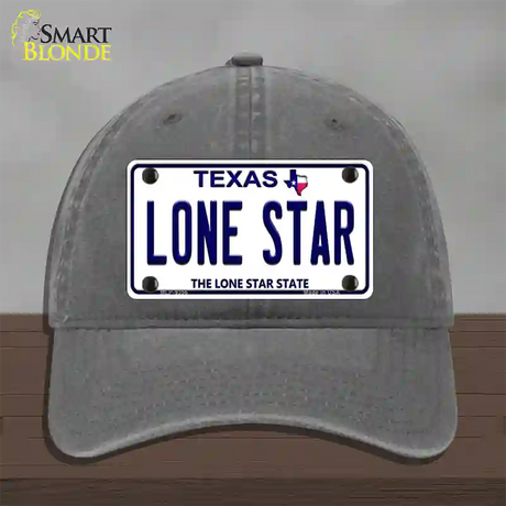 Lone Star Texas Novelty License Plate Hat Unconstructed Cotton / Charcoal