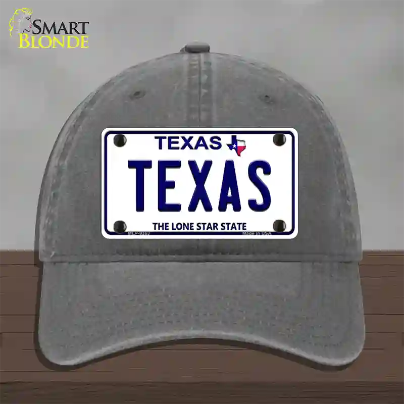 Texas Novelty License Plate Hat Unconstructed Cotton / Charcoal