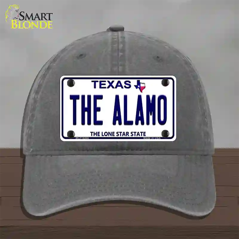 Alamo Texas Novelty License Plate Hat Unconstructed Cotton / Charcoal