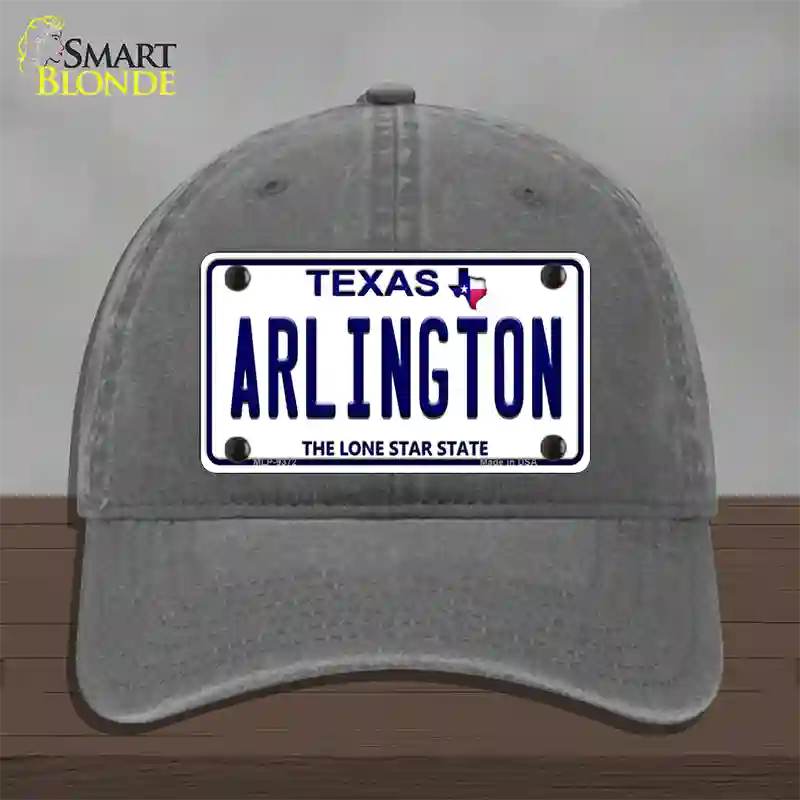 Arlington Texas Novelty License Plate Hat Unconstructed Cotton / Charcoal