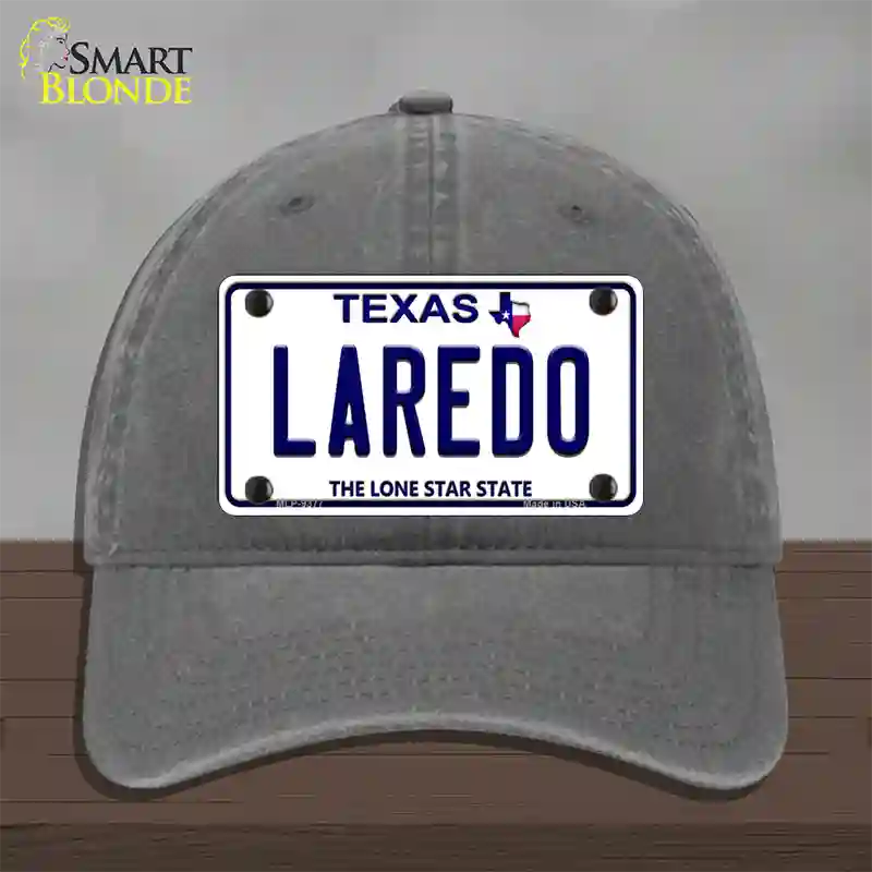 Laredo Texas Novelty License Plate Hat Unconstructed Cotton / Charcoal