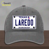 Laredo Texas Novelty License Plate Hat Unconstructed Cotton / Charcoal