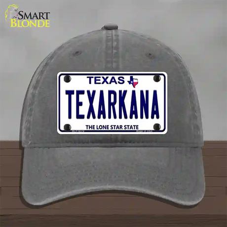 Texarkana Texas Novelty License Plate Hat Unconstructed Cotton / Charcoal