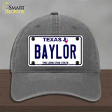 Baylor Texas Novelty License Plate Hat Unconstructed Cotton / Charcoal