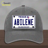 Abilene Texas Novelty License Plate Hat Unconstructed Cotton / Charcoal