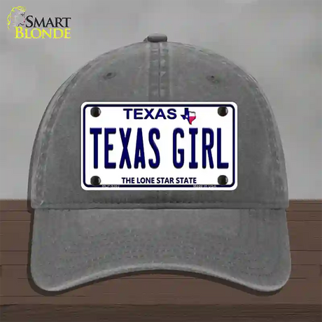 Texas Girl Texas Novelty License Plate Hat Unconstructed Cotton / Charcoal