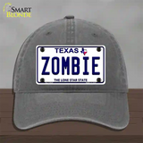 Zombie Texas Novelty License Plate Hat Unconstructed Cotton / Charcoal