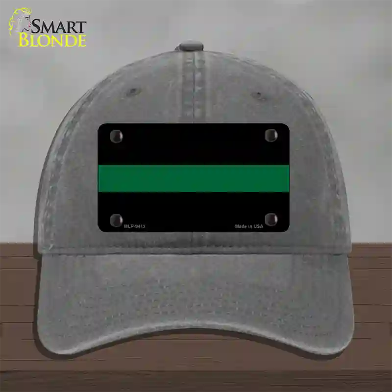 Thin Green Line Novelty License Plate Hat Unconstructed Cotton / Charcoal