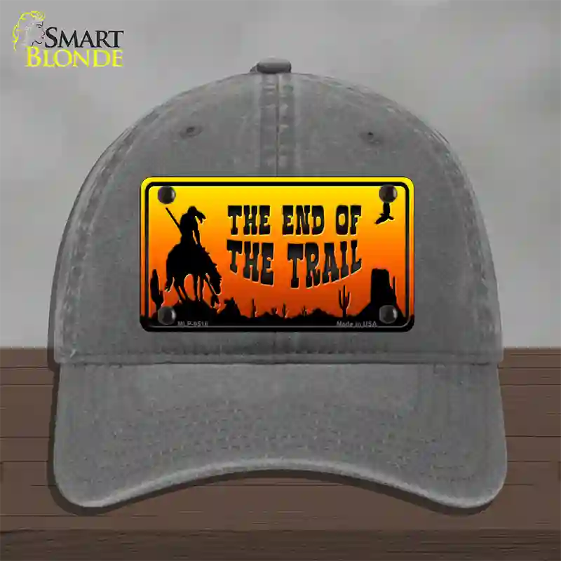 End Of Trail Scenic Novelty License Plate Hat Unconstructed Cotton / Charcoal