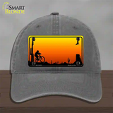 Biker Blank Scenic Novelty License Plate Hat Unconstructed Cotton / Charcoal