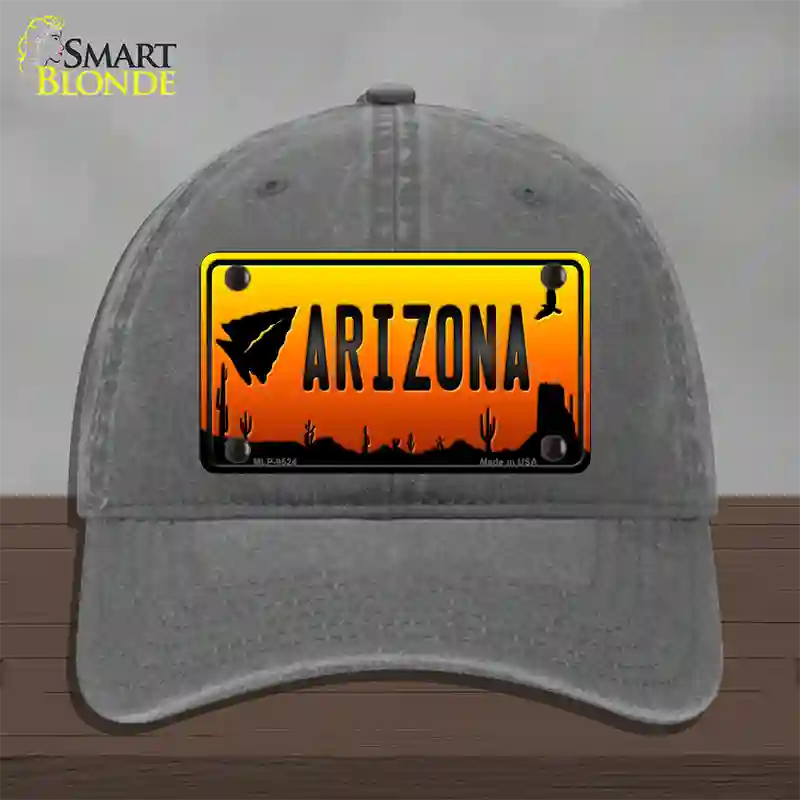 Arrowhead Arizona Scenic Novelty License Plate Hat Unconstructed Cotton / Charcoal