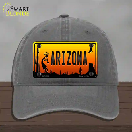 Kokopelli Arizona Scenic Novelty License Plate Hat Unconstructed Cotton / Charcoal