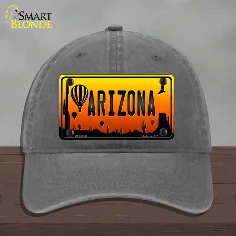 Balloon Arizona Scenic Novelty License Plate Hat Unconstructed Cotton / Charcoal