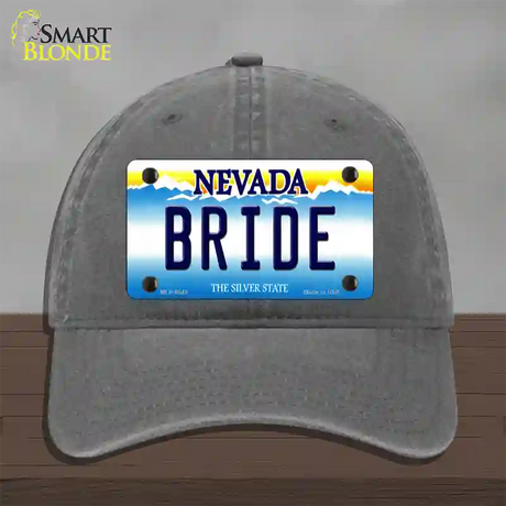 Bride Nevada Novelty License Plate Hat Unconstructed Cotton / Charcoal