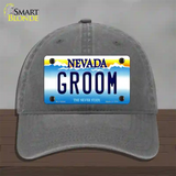 Groom Nevada Novelty License Plate Hat Unconstructed Cotton / Charcoal