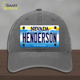 Henderson Nevada Novelty License Plate Hat Unconstructed Cotton / Charcoal