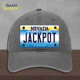 Jack Pot Nevada Novelty License Plate Hat Unconstructed Cotton / Charcoal