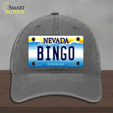 Bingo Nevada Novelty License Plate Hat Unconstructed Cotton / Charcoal