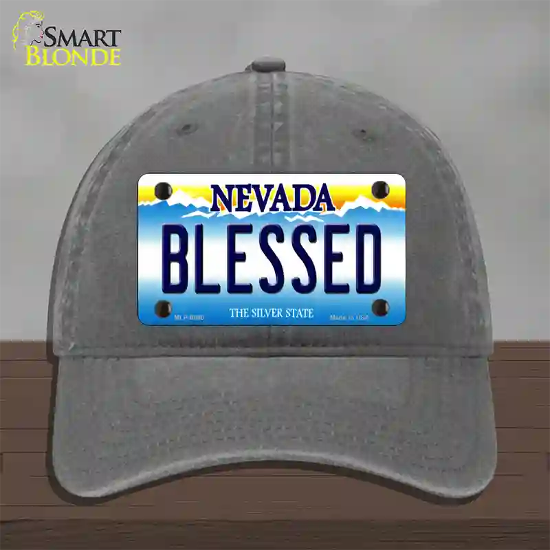 Blessed Nevada Novelty License Plate Hat Unconstructed Cotton / Charcoal