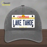 Lake Tahoe California Novelty License Plate Hat Unconstructed Cotton / Charcoal