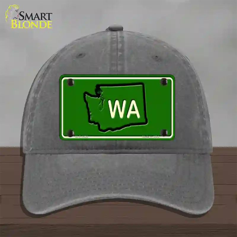 WA State Novelty License Plate Hat Unconstructed Cotton / Charcoal