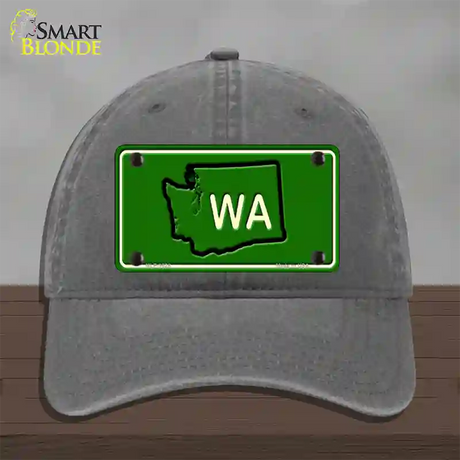 WA State Novelty License Plate Hat Unconstructed Cotton / Charcoal