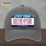 Drive Pink New York Novelty License Plate Hat Unconstructed Cotton / Charcoal