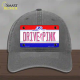 Drive Pink Ohio Novelty License Plate Hat Unconstructed Cotton / Charcoal