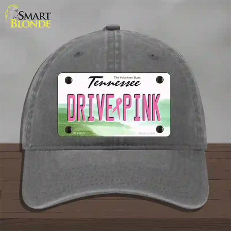 Drive Pink Tennessee Novelty License Plate Hat Unconstructed Cotton / Charcoal