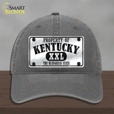 Property Of Kentucky Novelty License Plate Hat Unconstructed Cotton / Charcoal