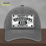 Property Of Mississippi Novelty License Plate Hat Unconstructed Cotton / Charcoal