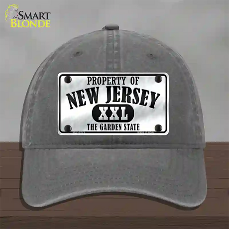 Property Of New Jersey Novelty License Plate Hat Unconstructed Cotton / Charcoal