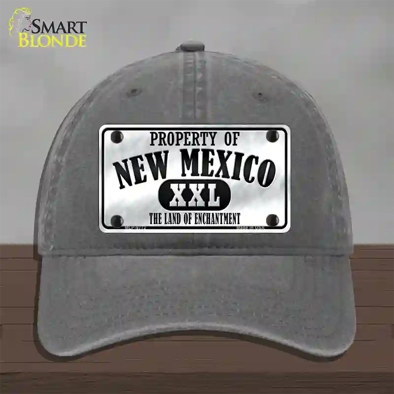 Property Of New Mexico Novelty License Plate Hat Unconstructed Cotton / Charcoal