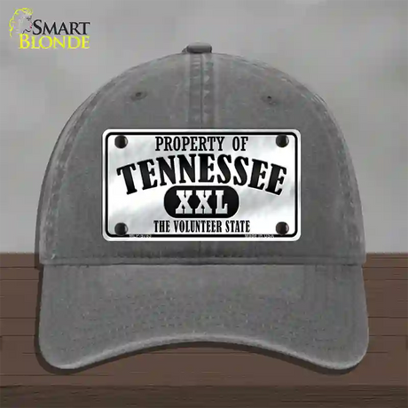 Property Of Tennessee Novelty License Plate Hat Unconstructed Cotton / Charcoal