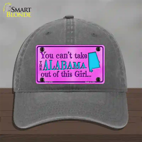 Alabama Girl Novelty License Plate Hat Unconstructed Cotton / Charcoal